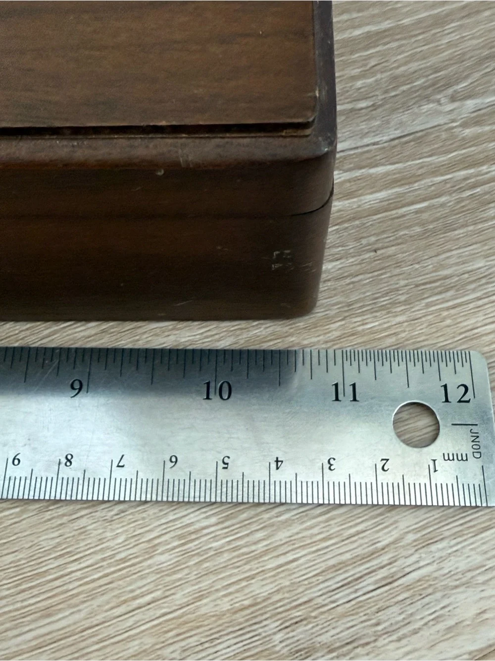 Trump’s Castle Casino Resort Black Walnut Jewelry Box Vintage Red Felt Lined
